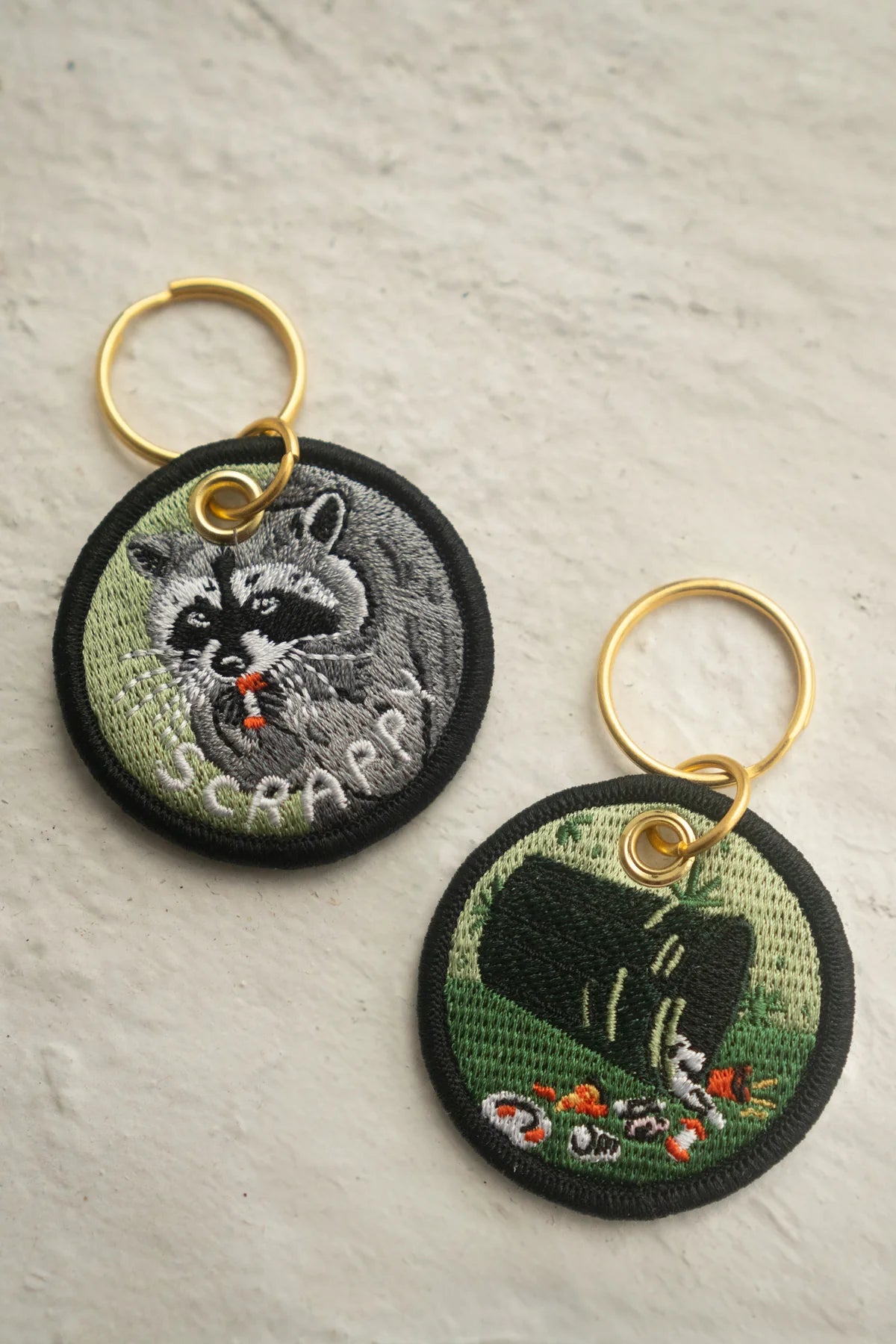 Stay Home CLub Scrappy Racoon Keychain