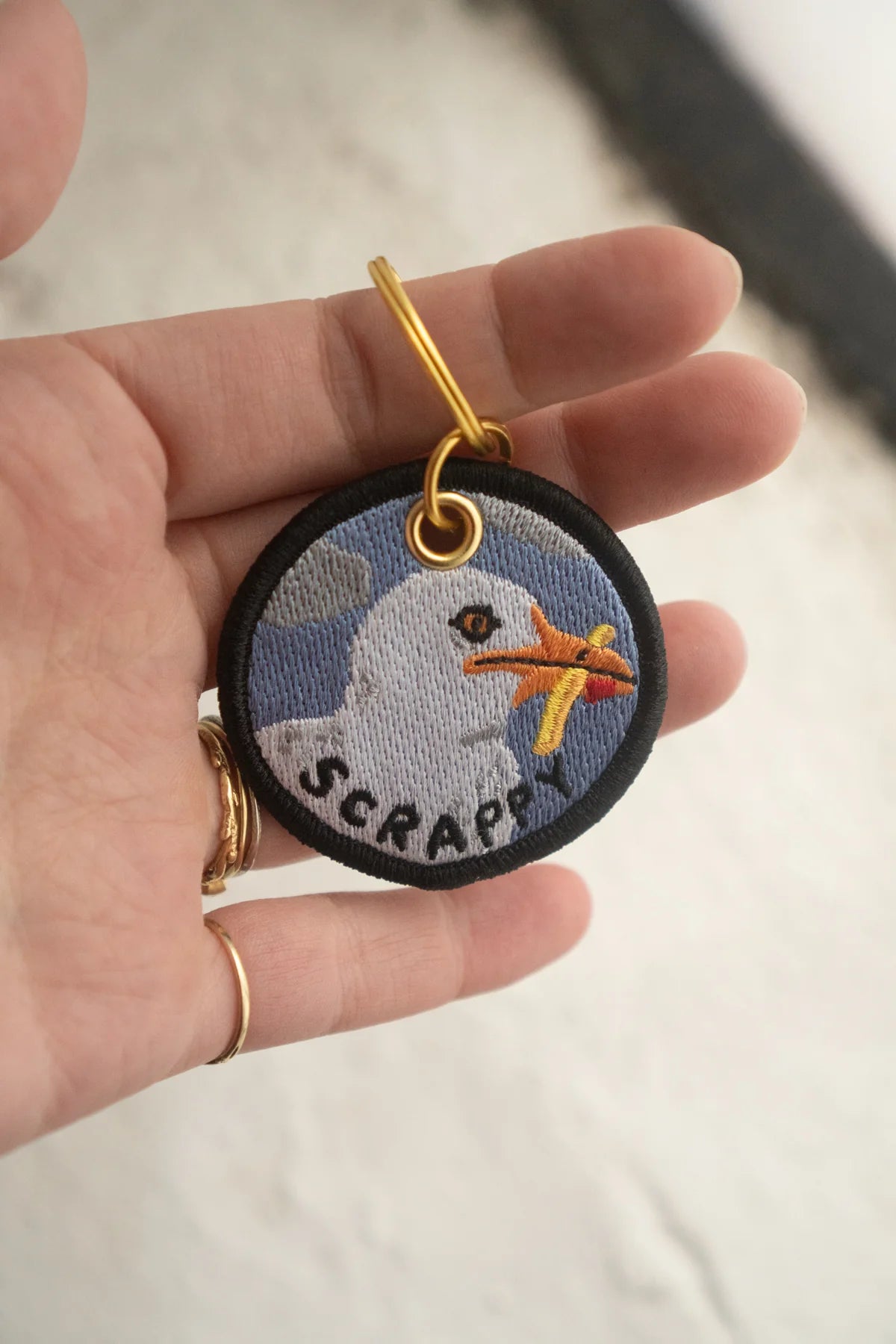 Stay Home Club Scrappy Seagull Keychain