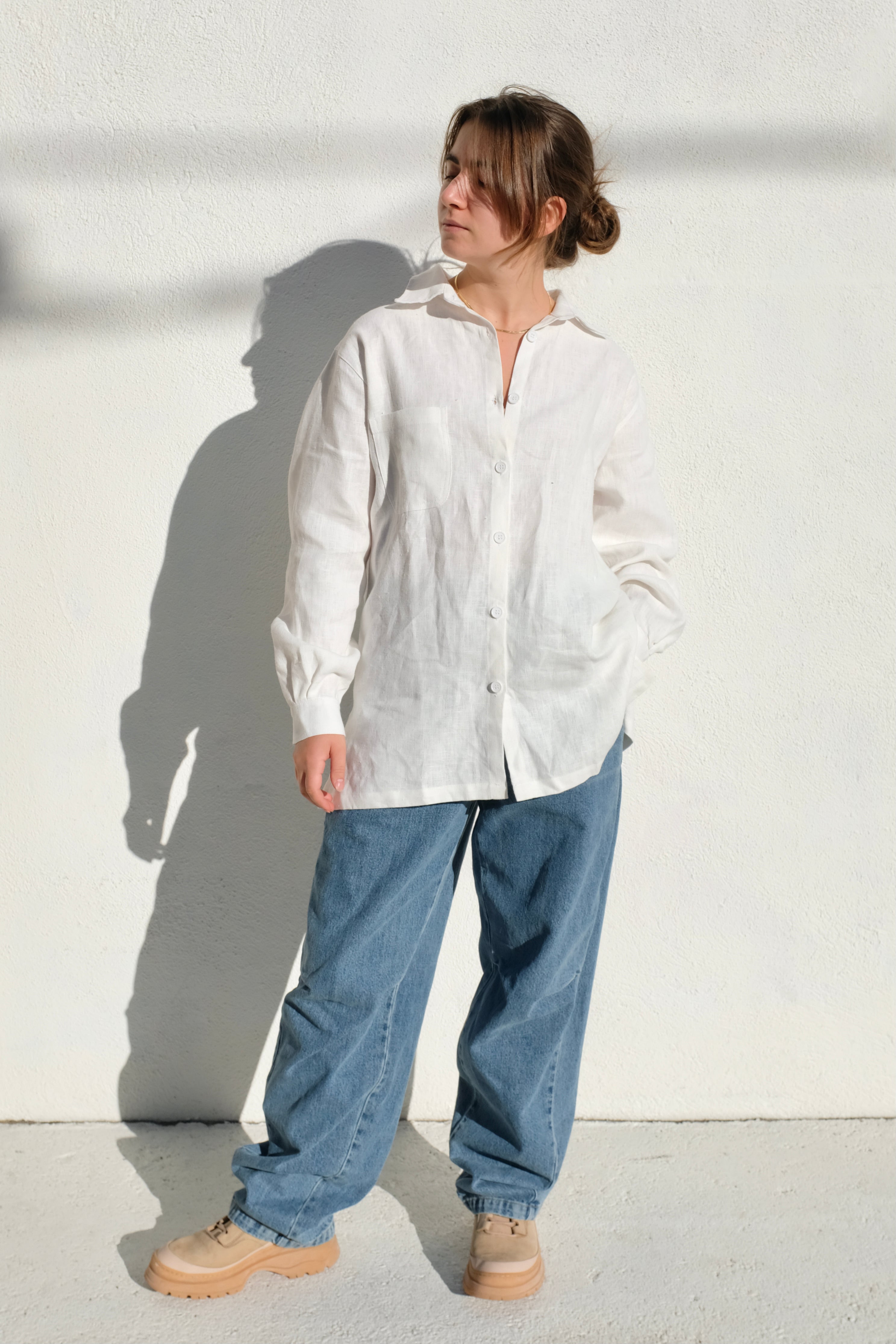 Shelter Lloyd Button Up Shirt / White