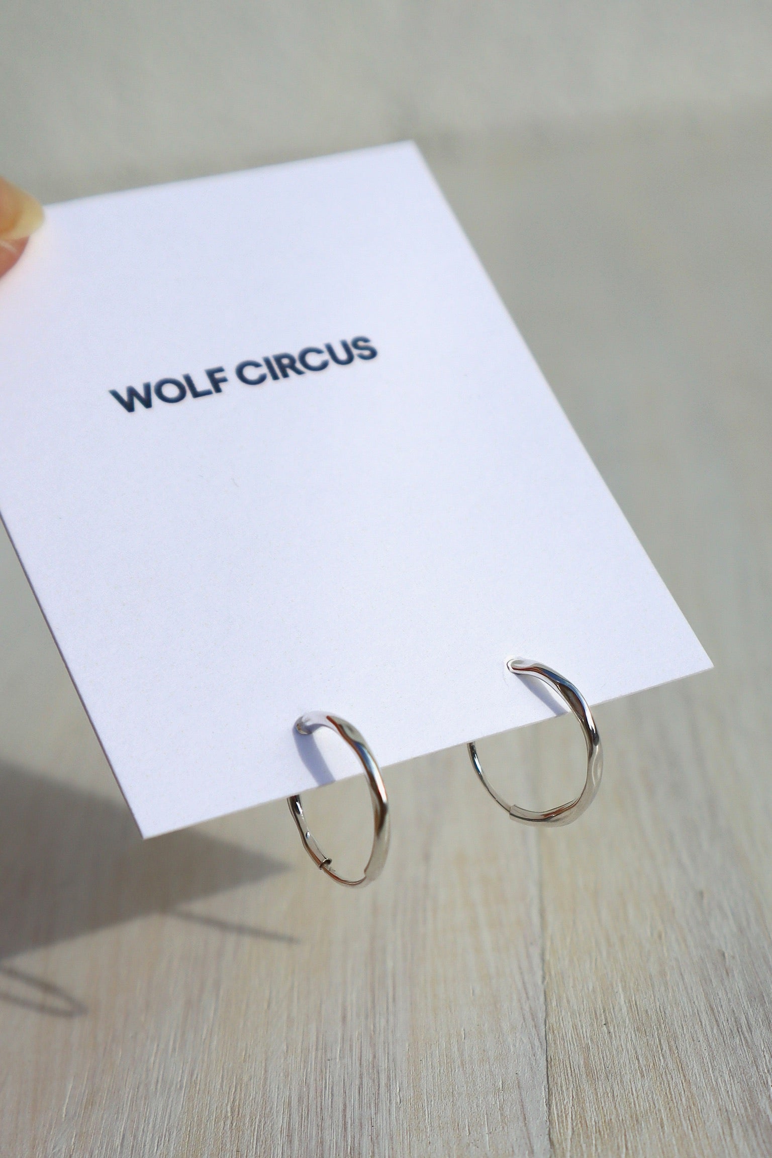 Wolf Circus Organic Hoops / Sterling Silver