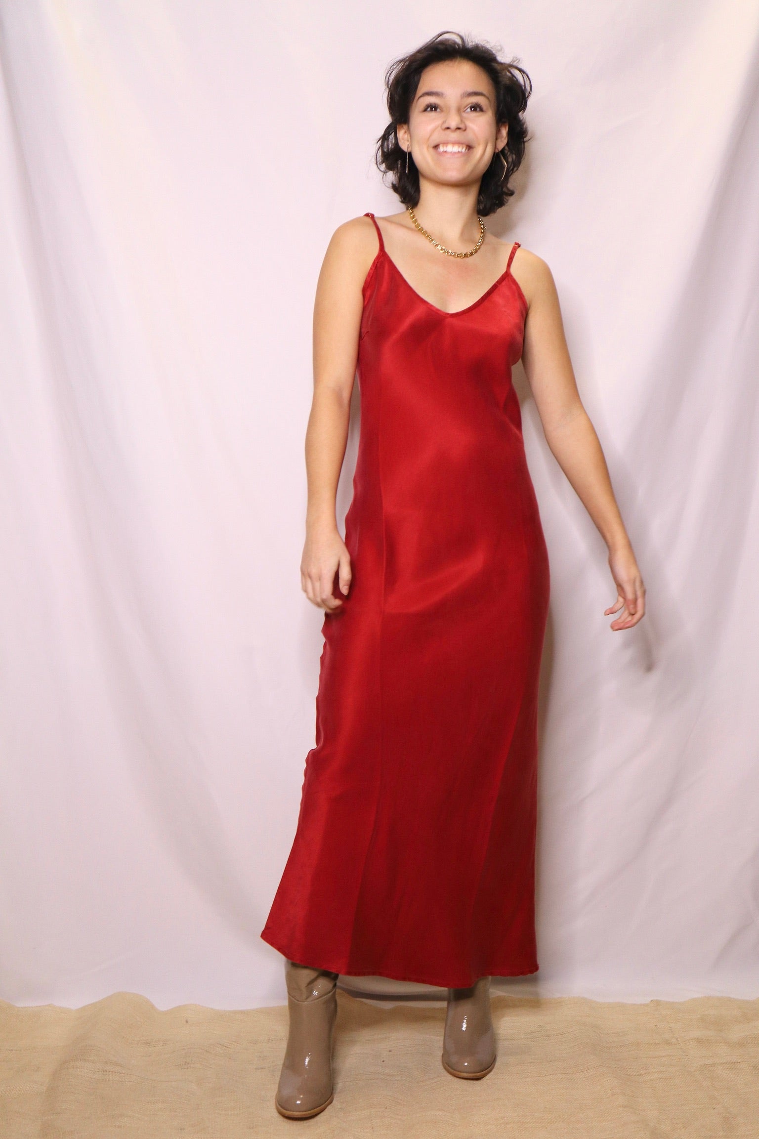 Cali Dreaming Jones Slip Dress / Red