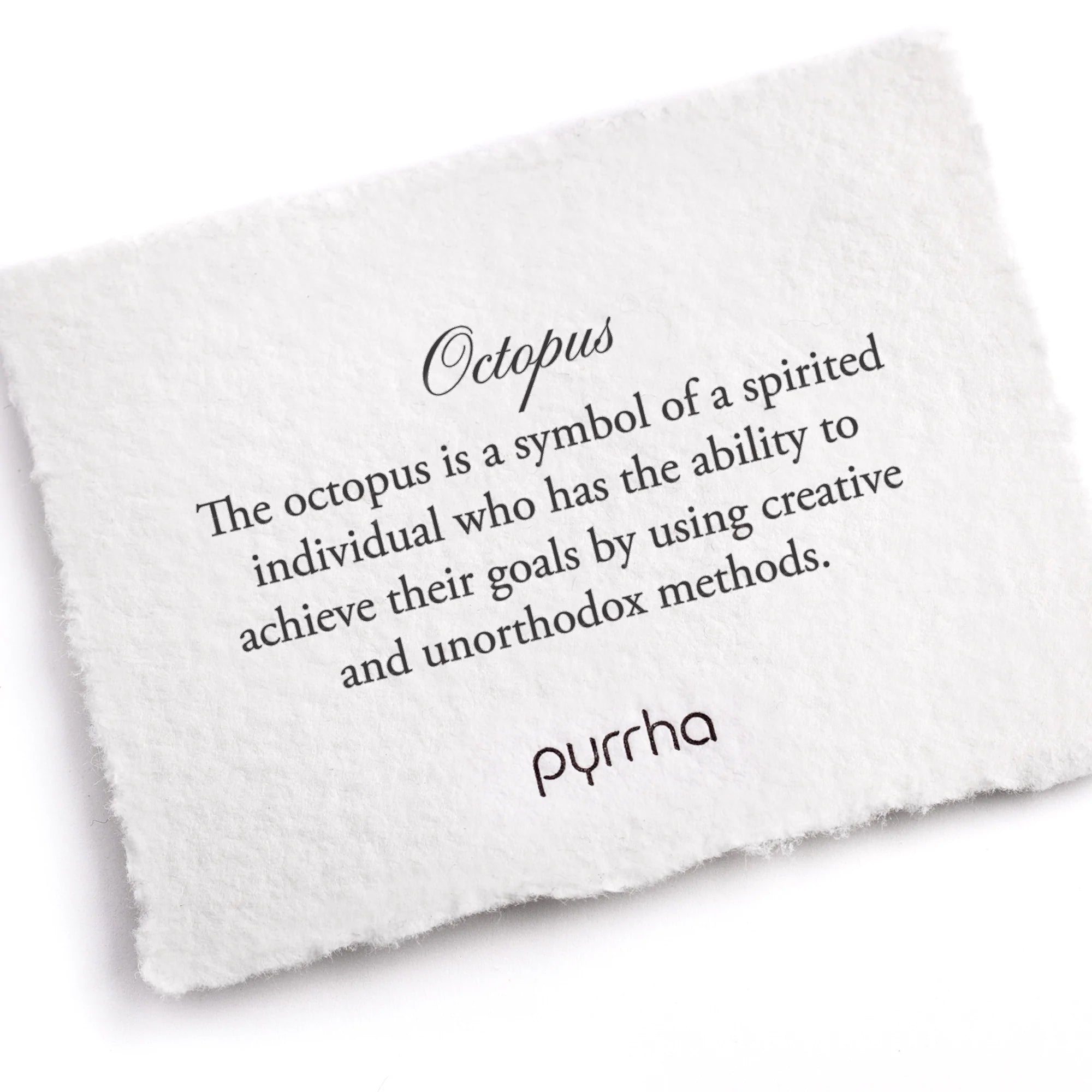 Pyrrha Octopus Talisman / Sterling Silver