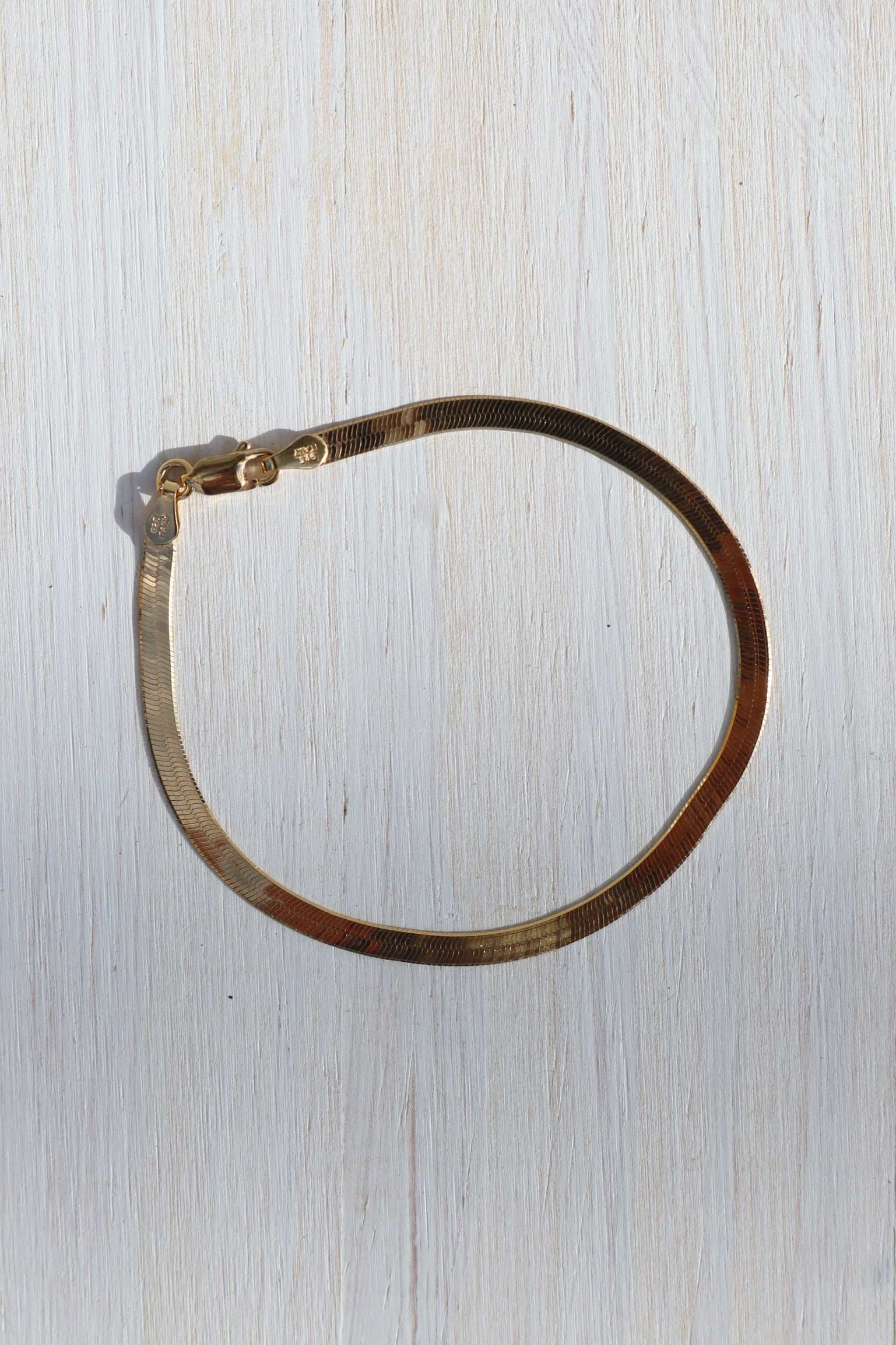 Wolf Circus Herringbone Chain Bracelet 14K / Gold Vermeil