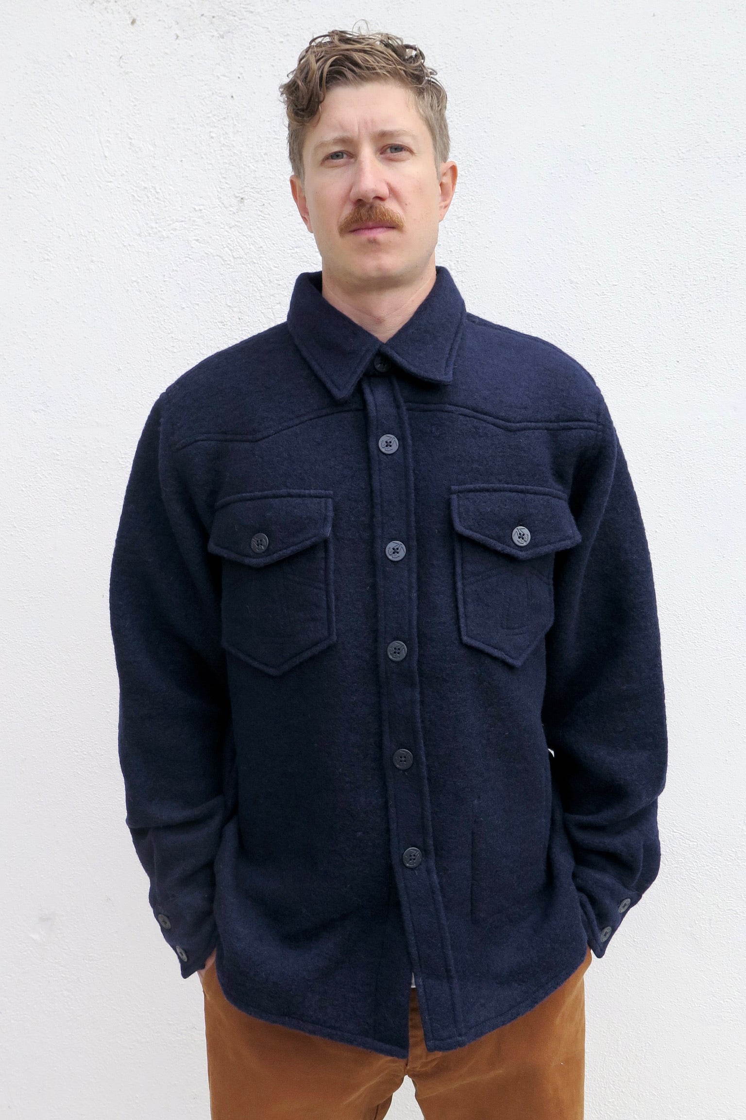 CPO Shirt Boiled Wool / Navy