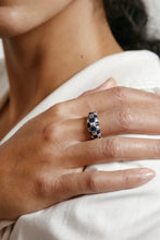 Wolf Circus Libby Ring / Sterling Silver with Navy Resin