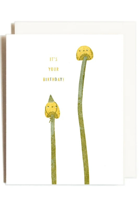 Homework Card / Birthday Mushrooms