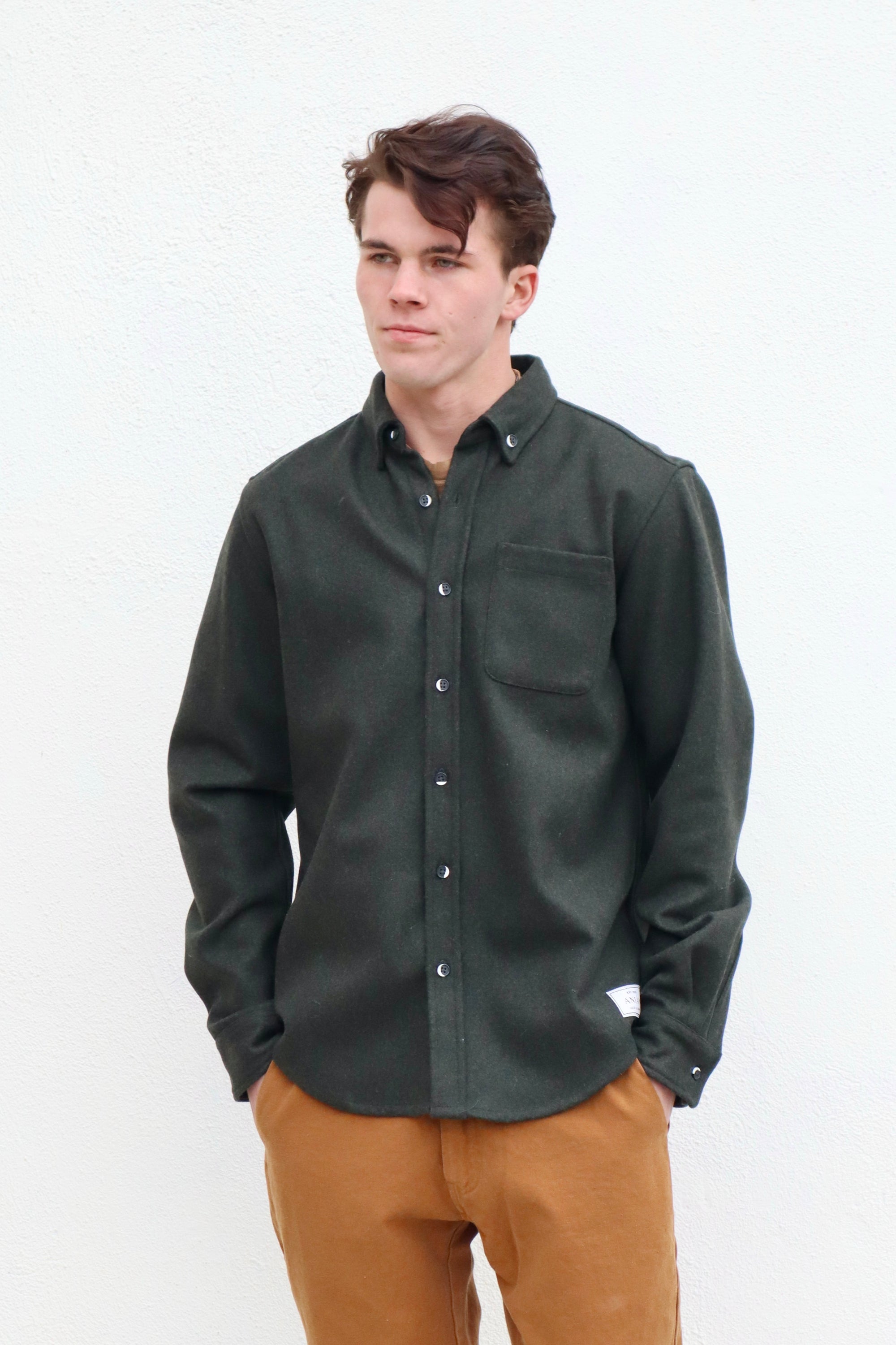 Anián The Modern Melton Wool, Olive