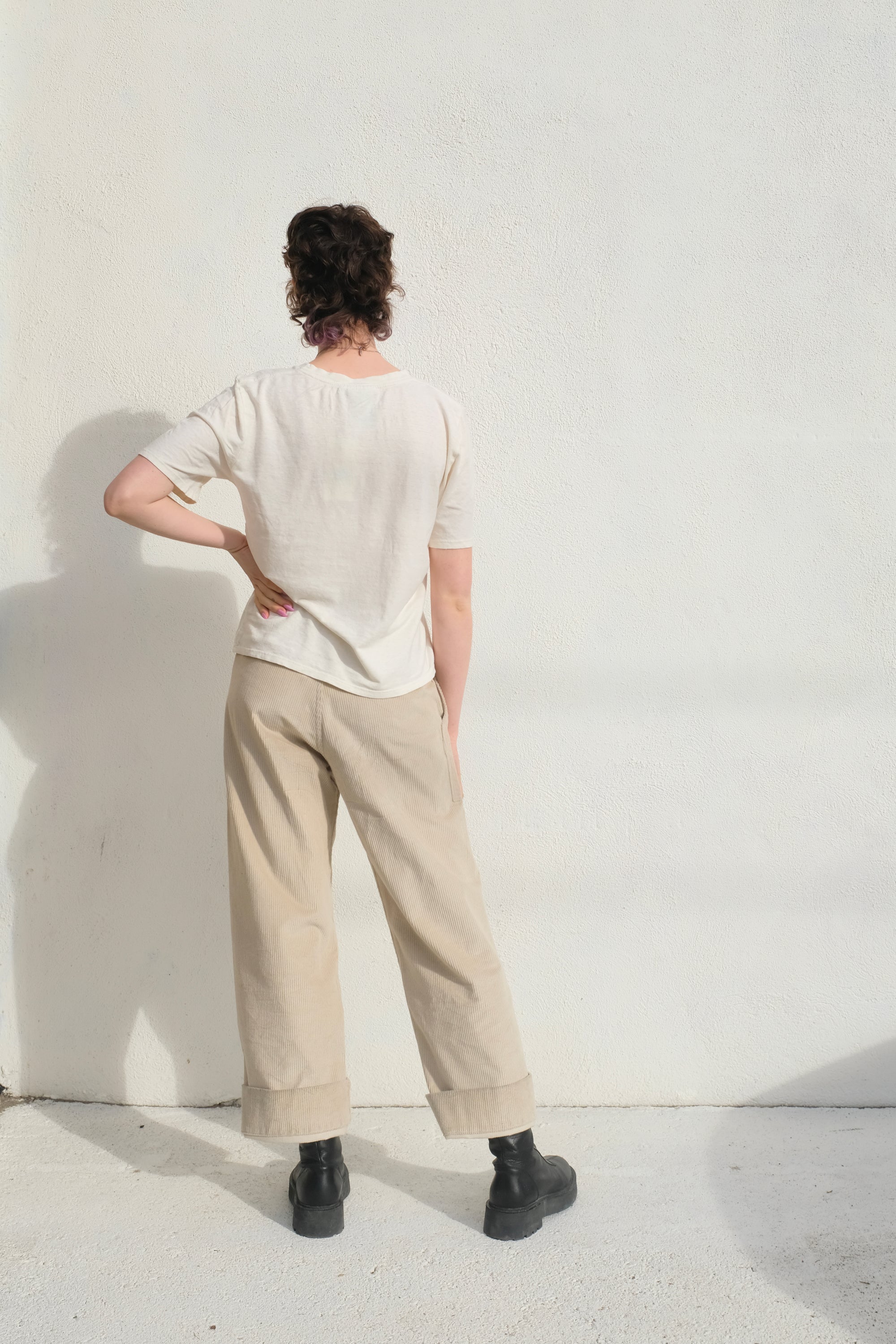Jungmaven Silverlake Cropped Tee / Washed White