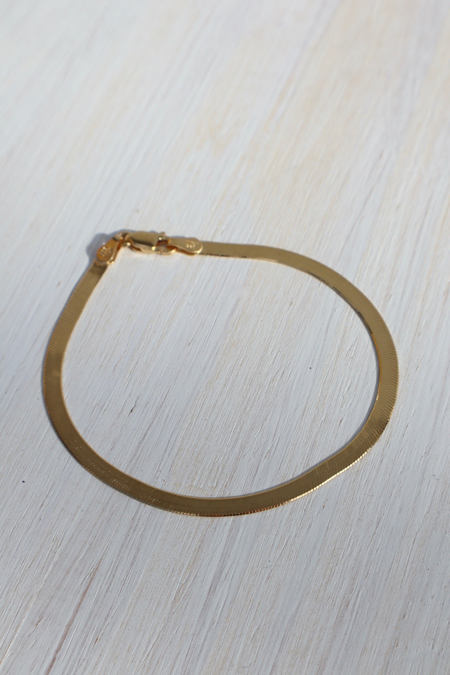 Wolf Circus Herringbone Chain Bracelet 14K / Gold Vermeil