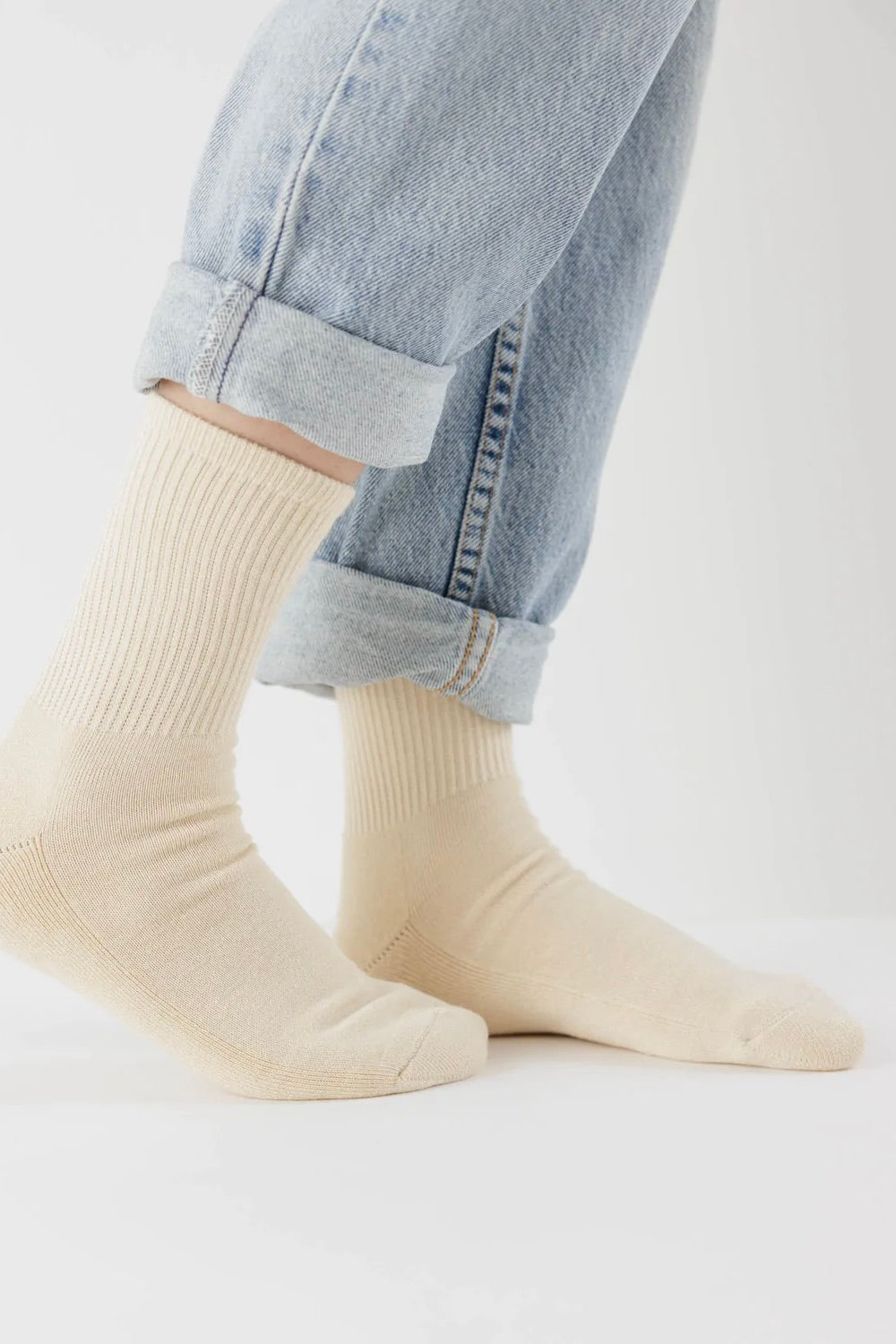 Baggu Ribbed Sock / Ecru