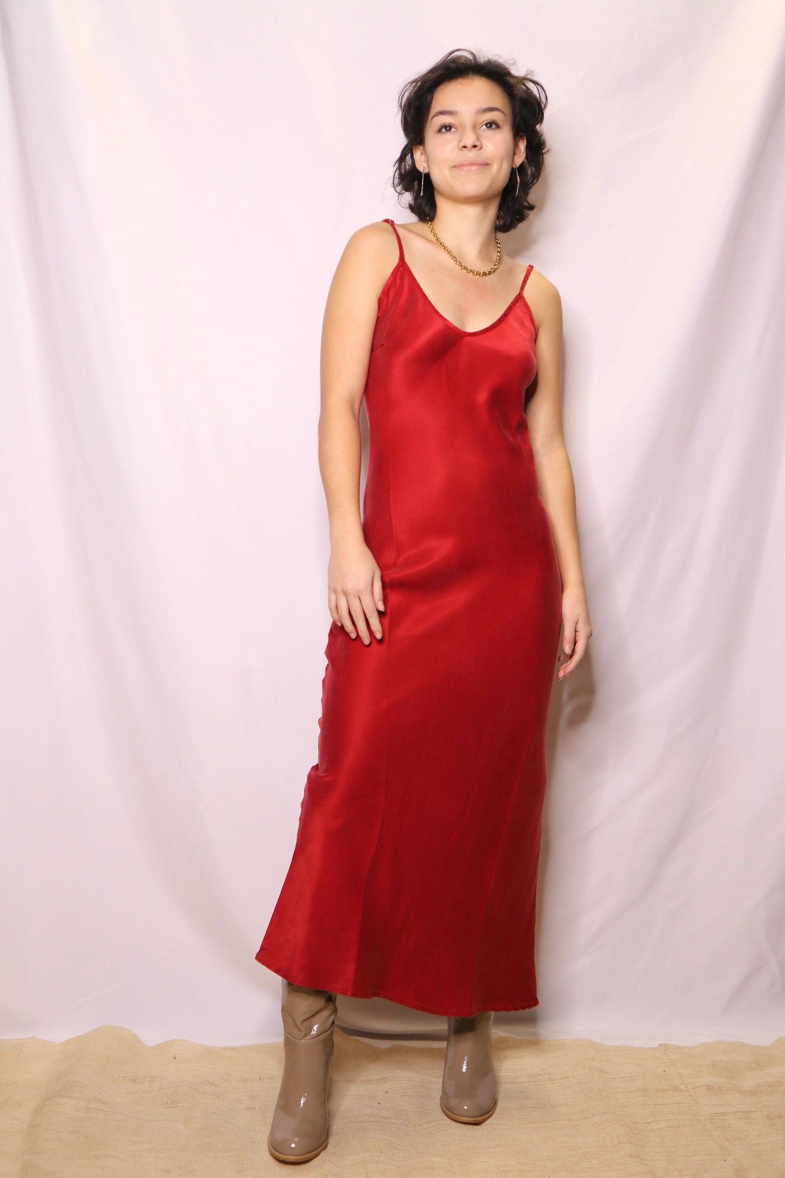 Cali Dreaming Jones Slip Dress / Red