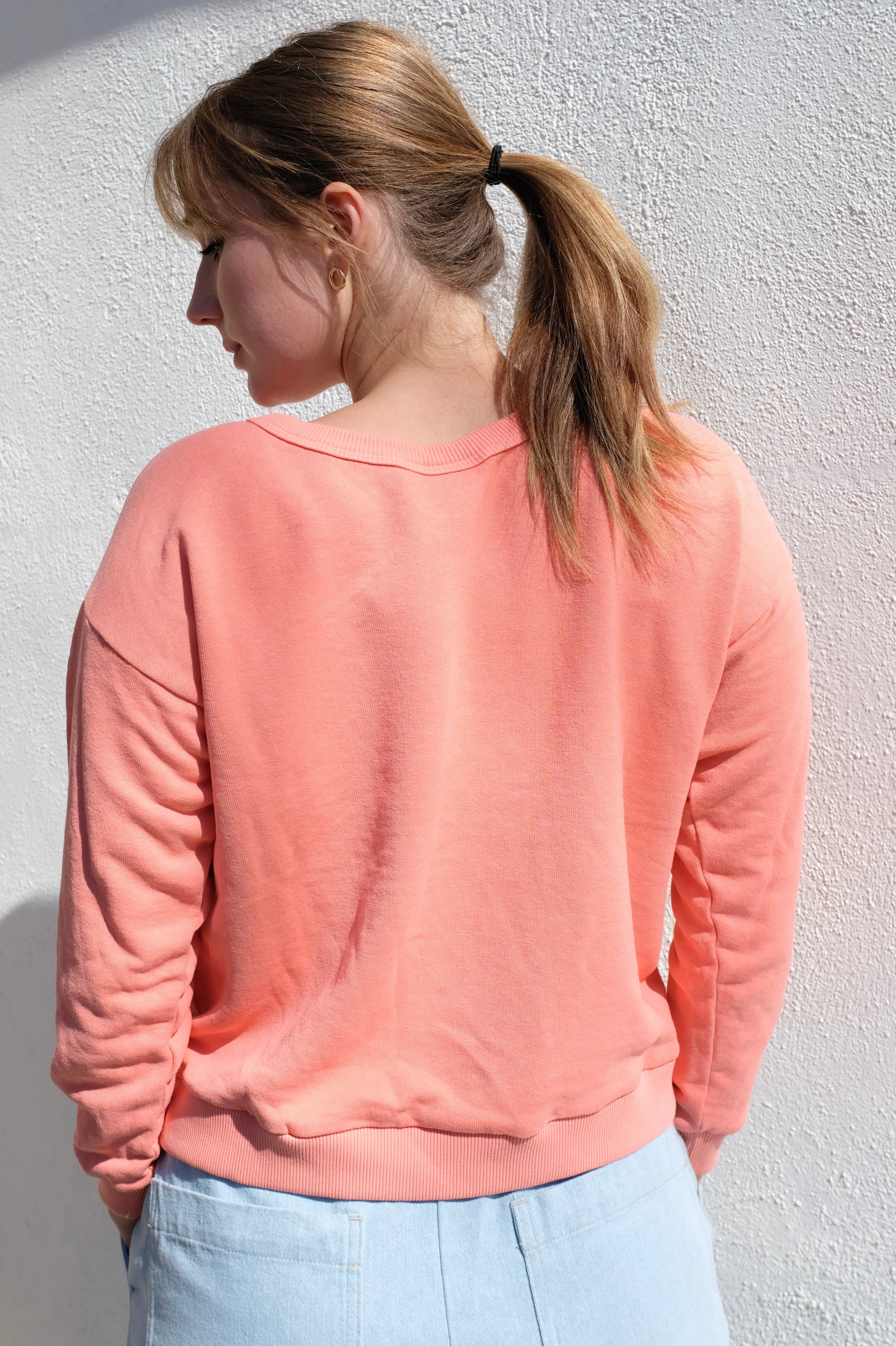 Jungmaven Crux Crop Sweatshirt / Pink Salmon