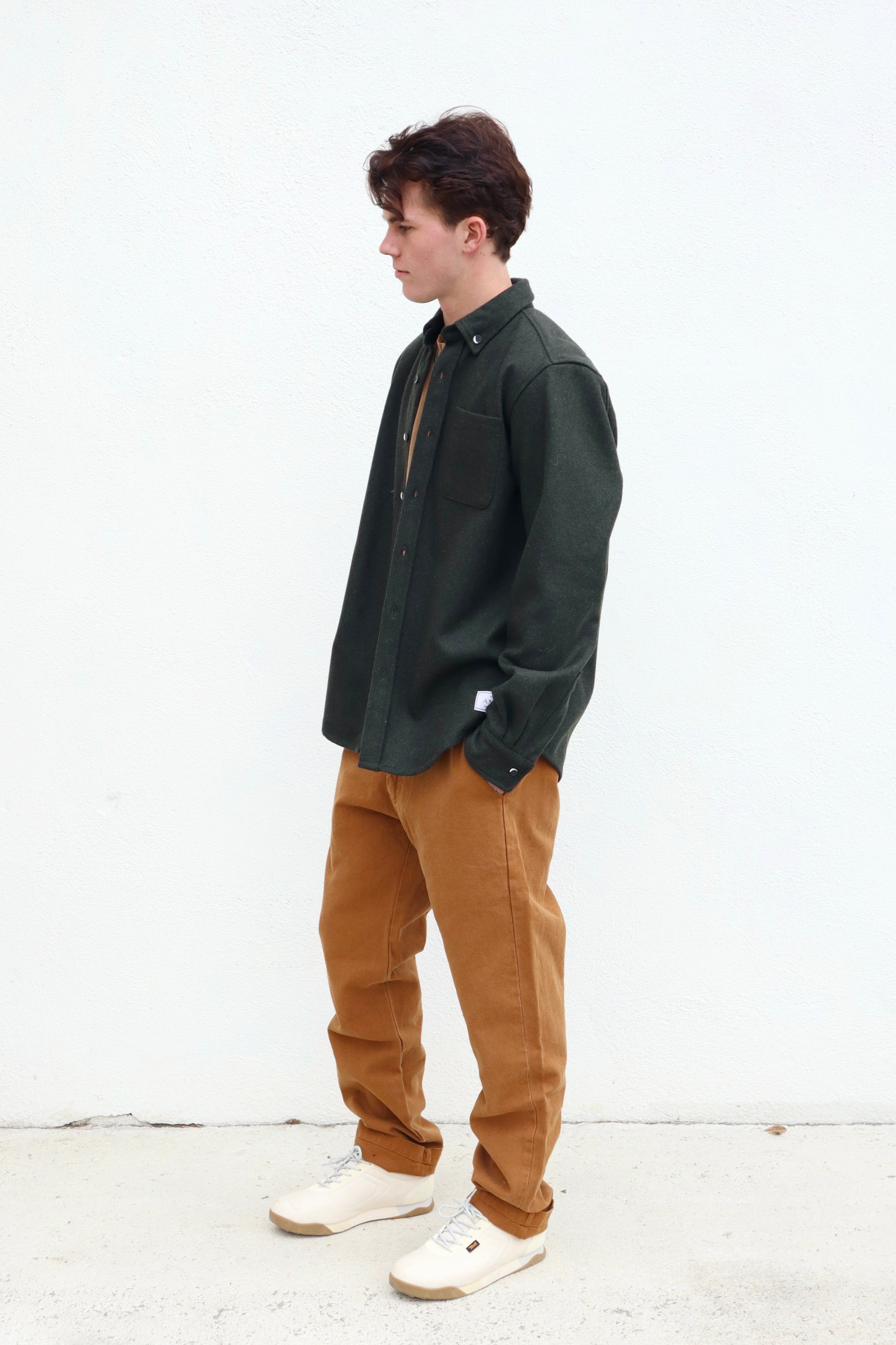 Anián The Modern Melton Wool, Olive