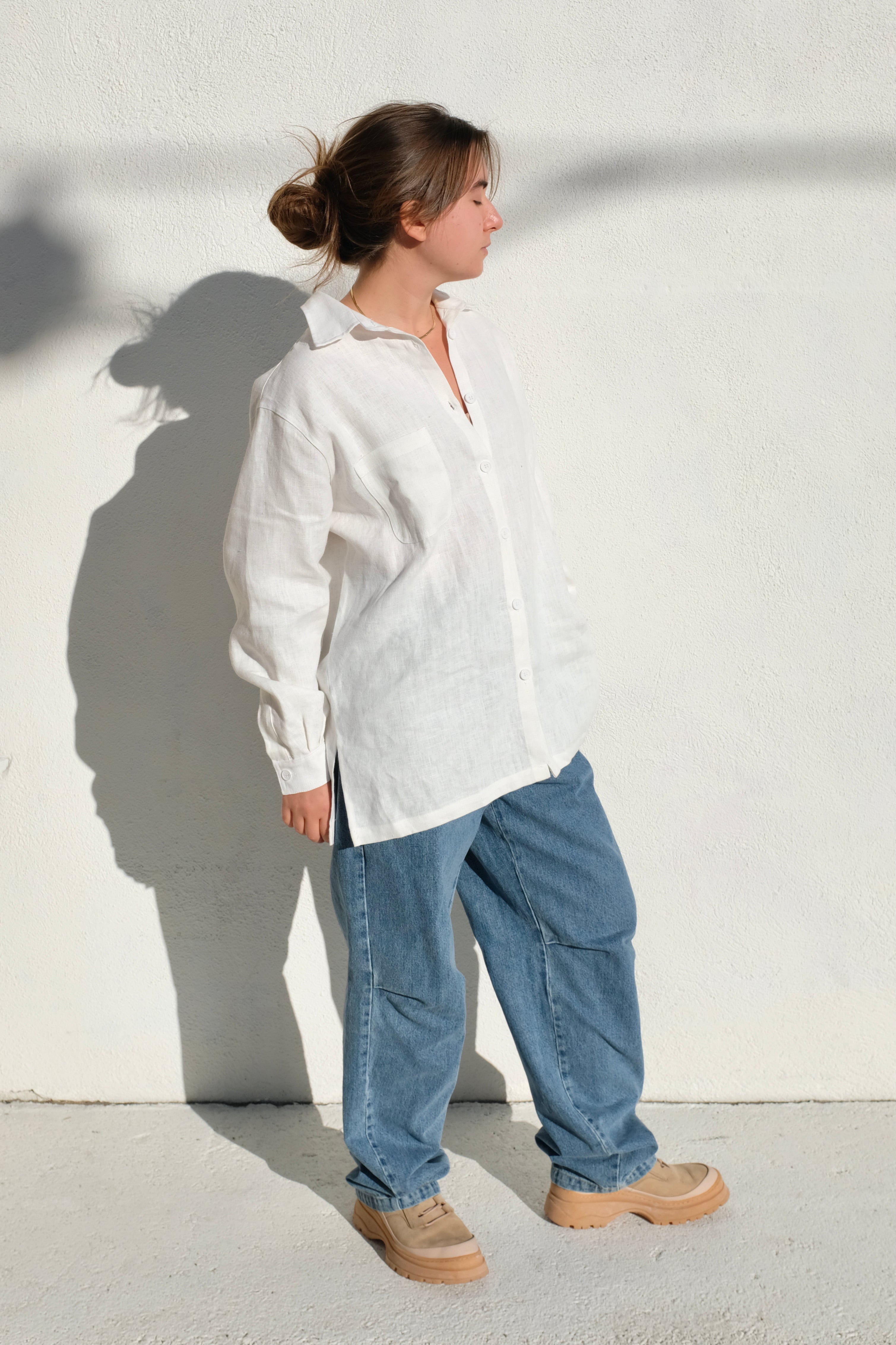 Shelter Lloyd Button Up Shirt / White