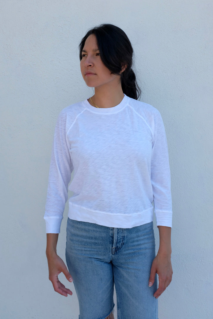 Stateside Supima Slub Sweatshirt Tee / White