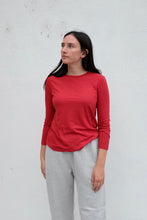 Stateside Supima Slub Jersey Long Sleeve Crew / Brick