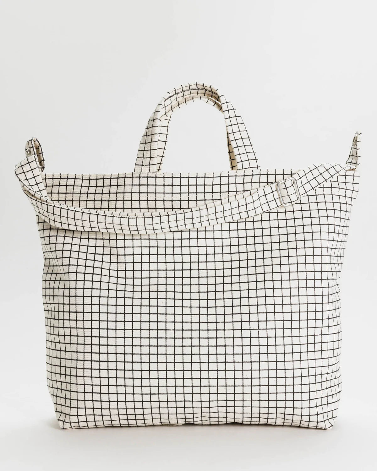 Baggu Horizontal Zip Duck Bag / Natural Grid