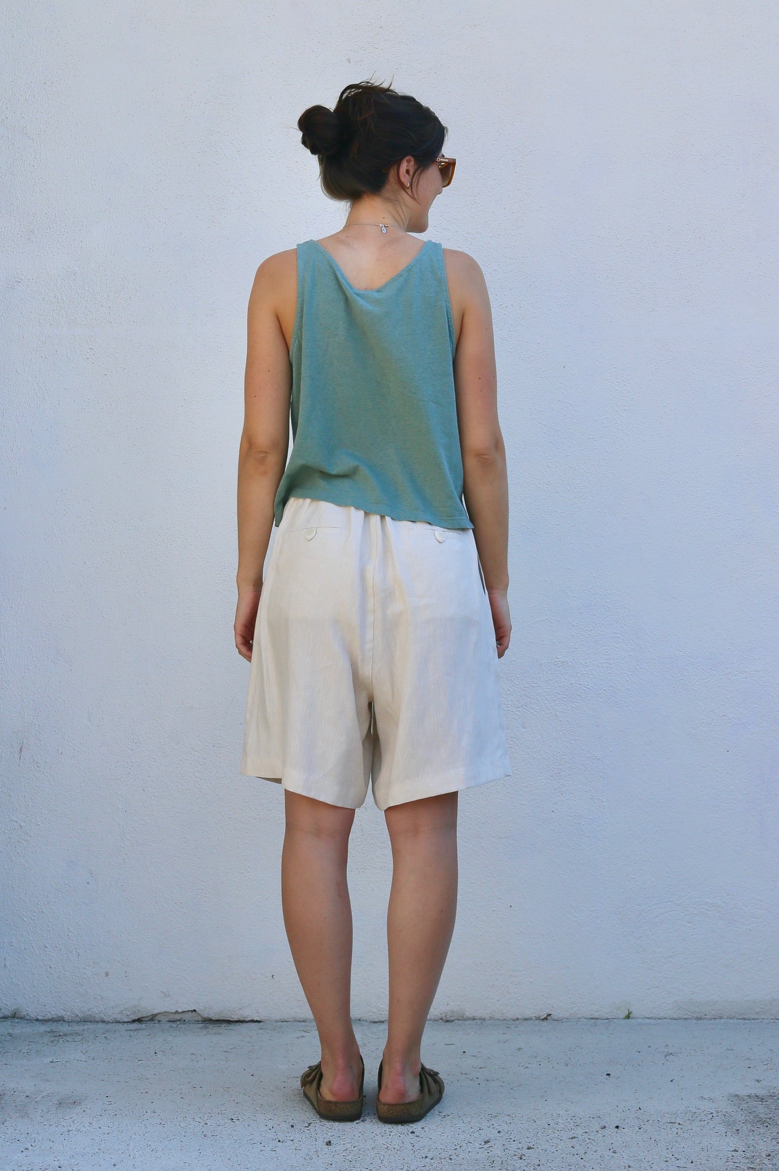 Jungmaven Cropped Tank / Clay Green