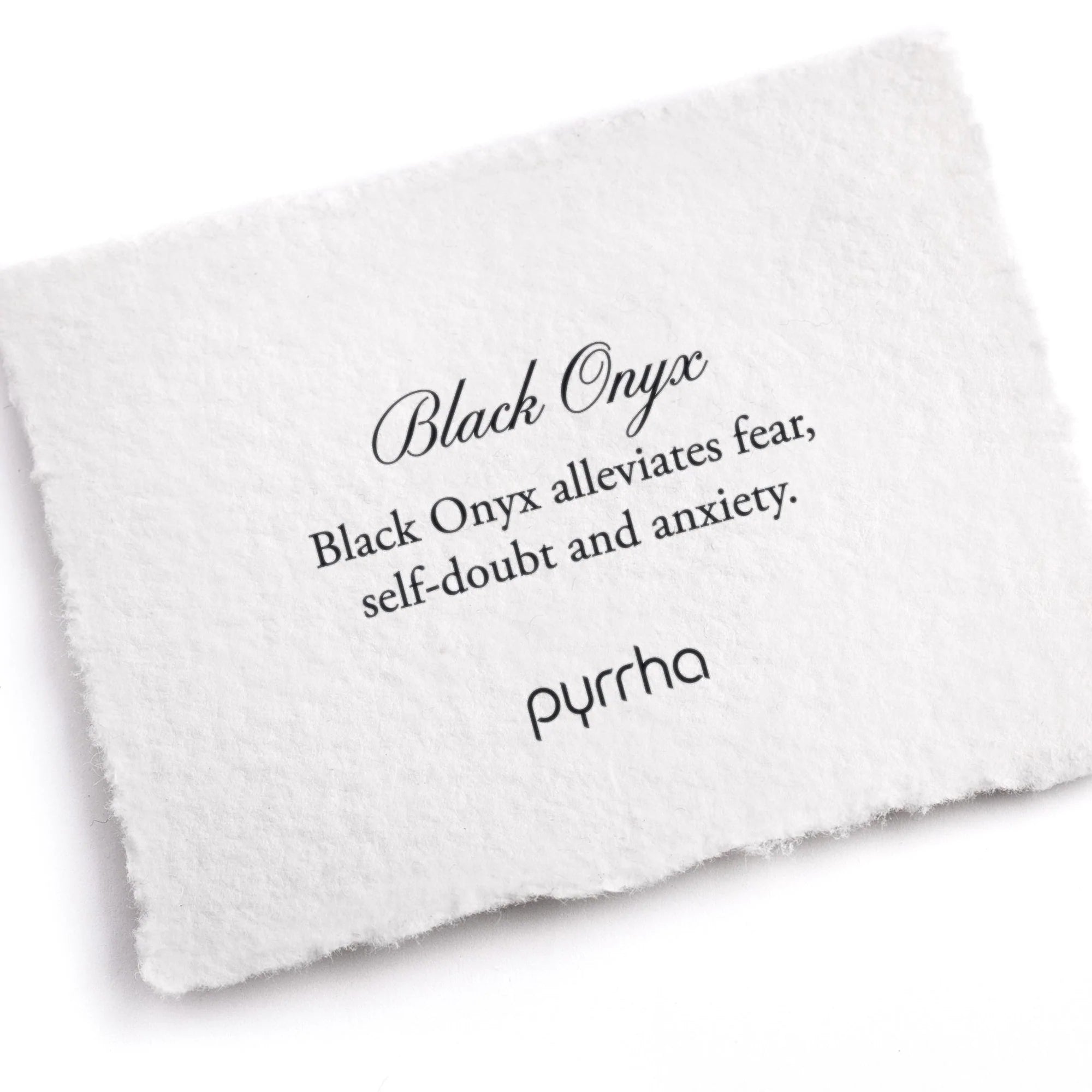 Pyrrha Black Onyx Faceted Stone Talisman Charm / Sterling Silver