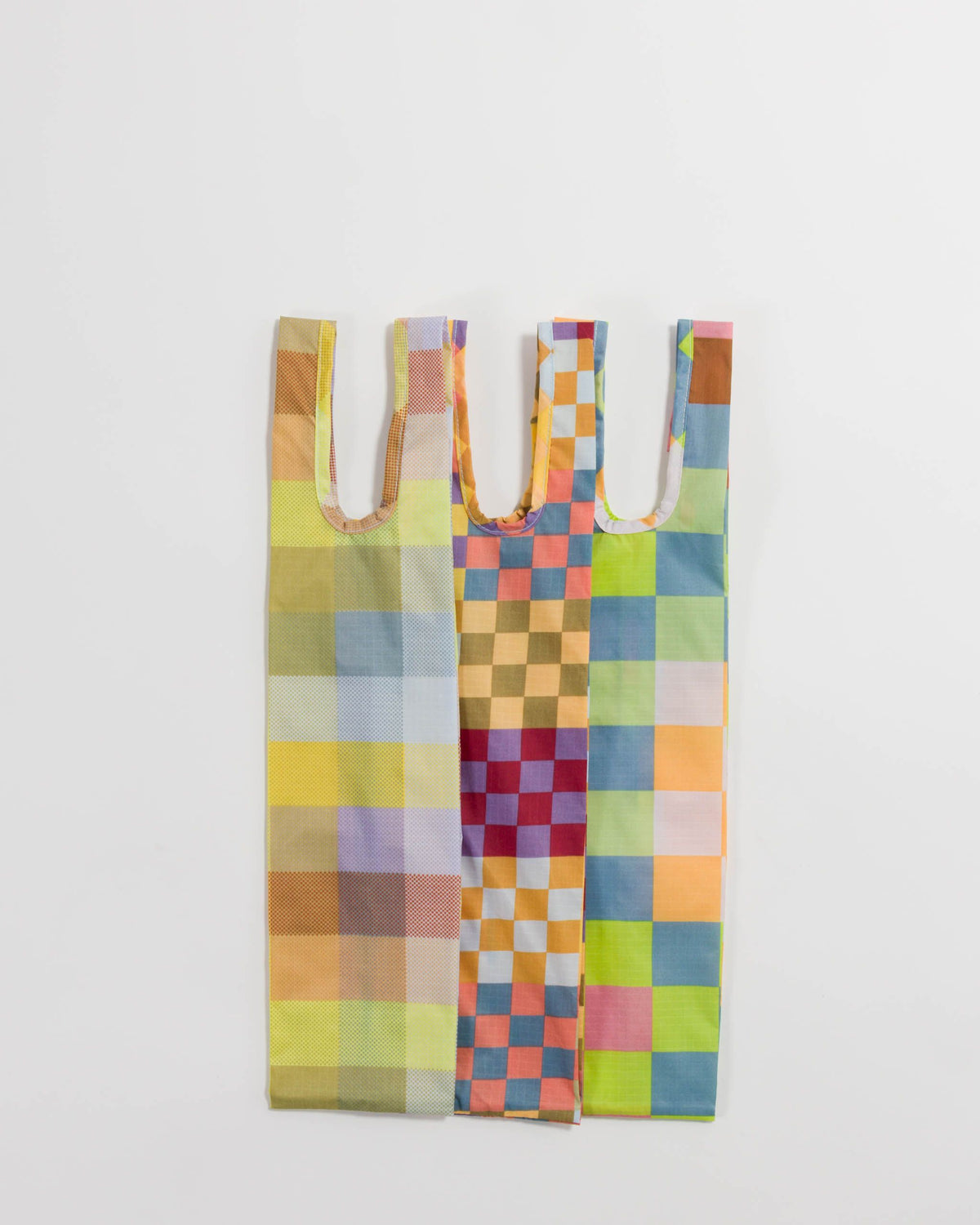 BAGGU Wine Totes Set of 3 / Checks on Checks