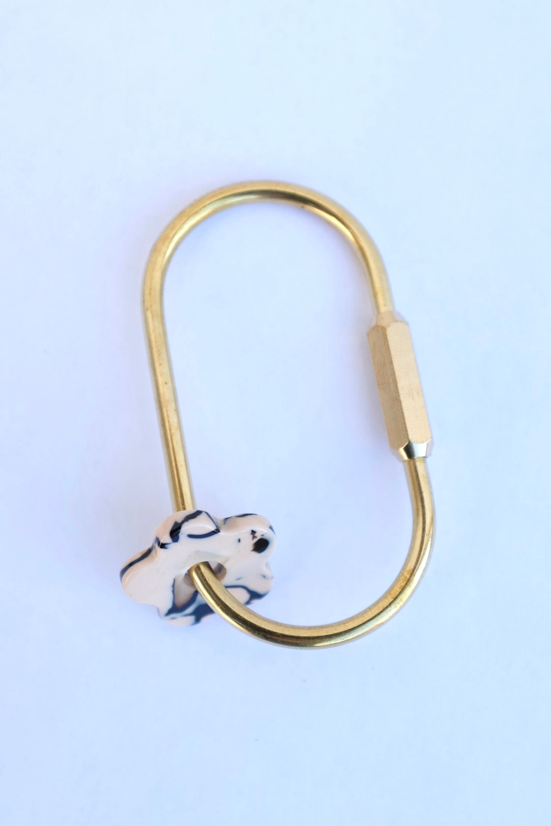 Nat + Noor Brass Flower Keychain / Brass