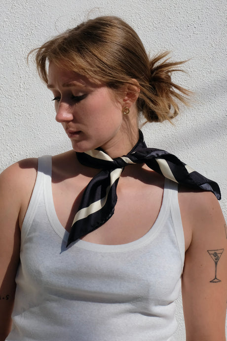 Bembien Simone Scarf - Silk Twill / Noir