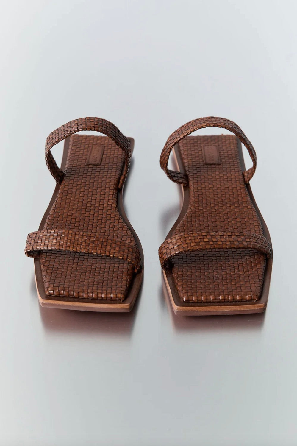 St.Agni Woven Two Strap Slide SS23, Tan