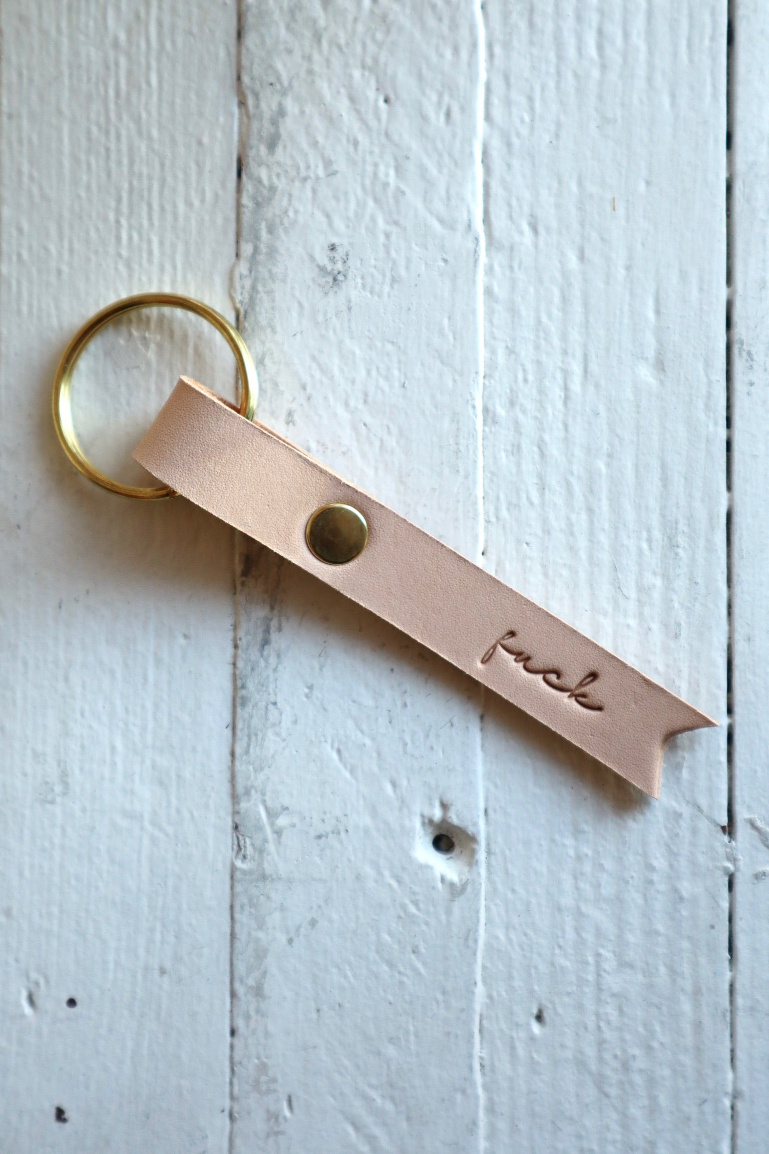 Loper & Haas Keychain / Natural with Brass