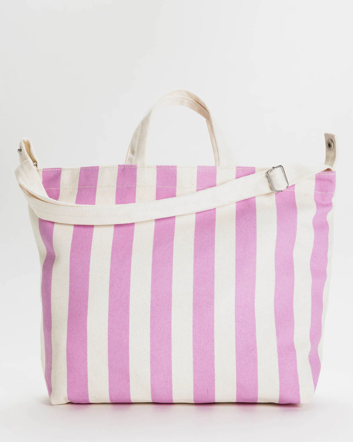 Baggu Horizontal Zip Duck Bag / Pink Awning Stripe