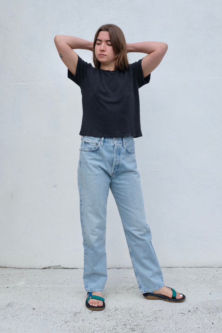 Jungmaven 100% Hemp Cropped Lorel Tee / Black