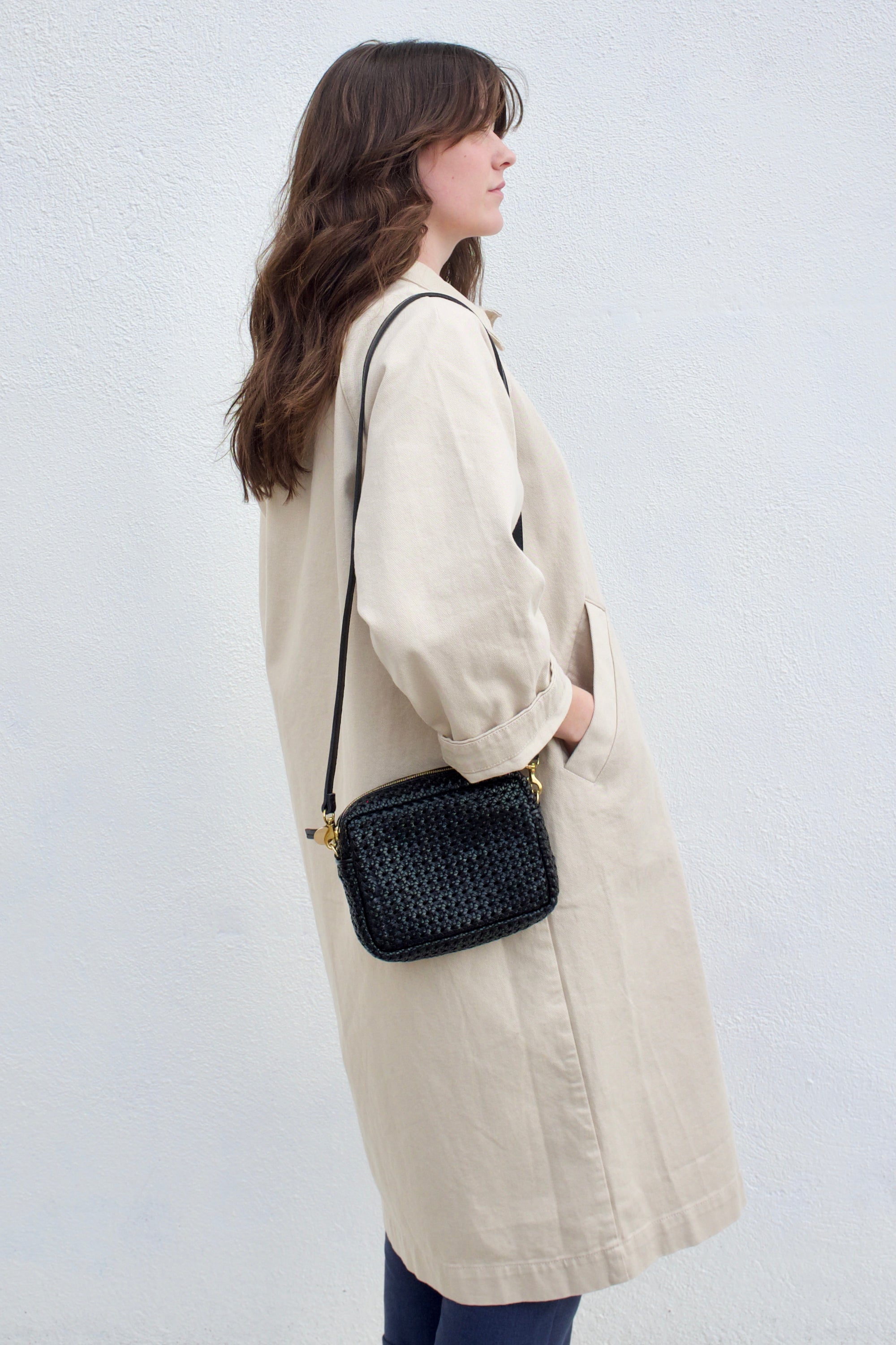 Midi Sac / Black Rattan