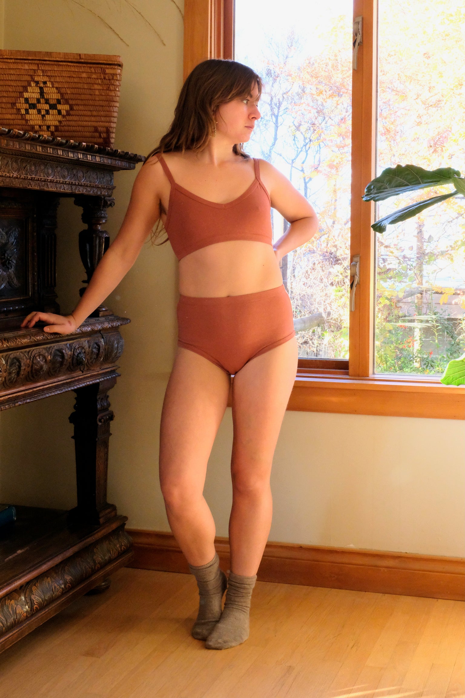 Jungmaven High Waist Brief / Terracotta