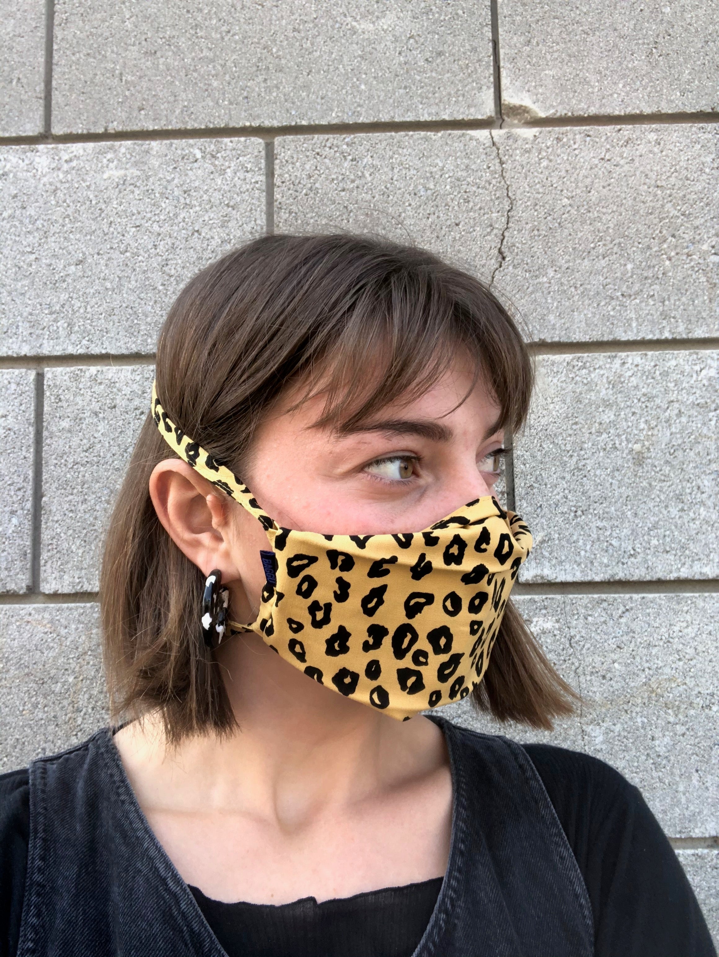 BAGGU Fabric Mask Set Tie / Gingham-Leopard-Stripes