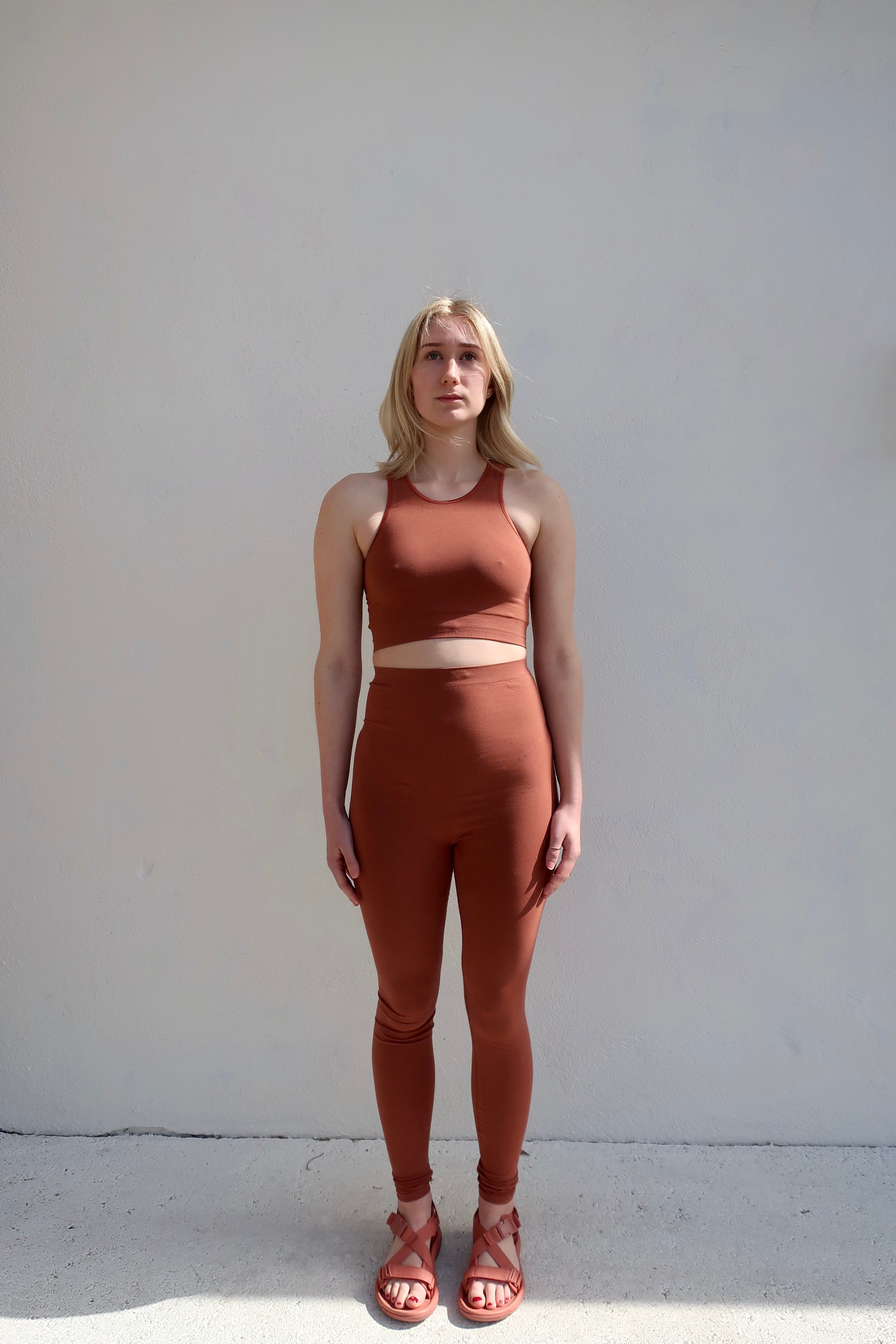 Baserange High Neck Bra / Rust