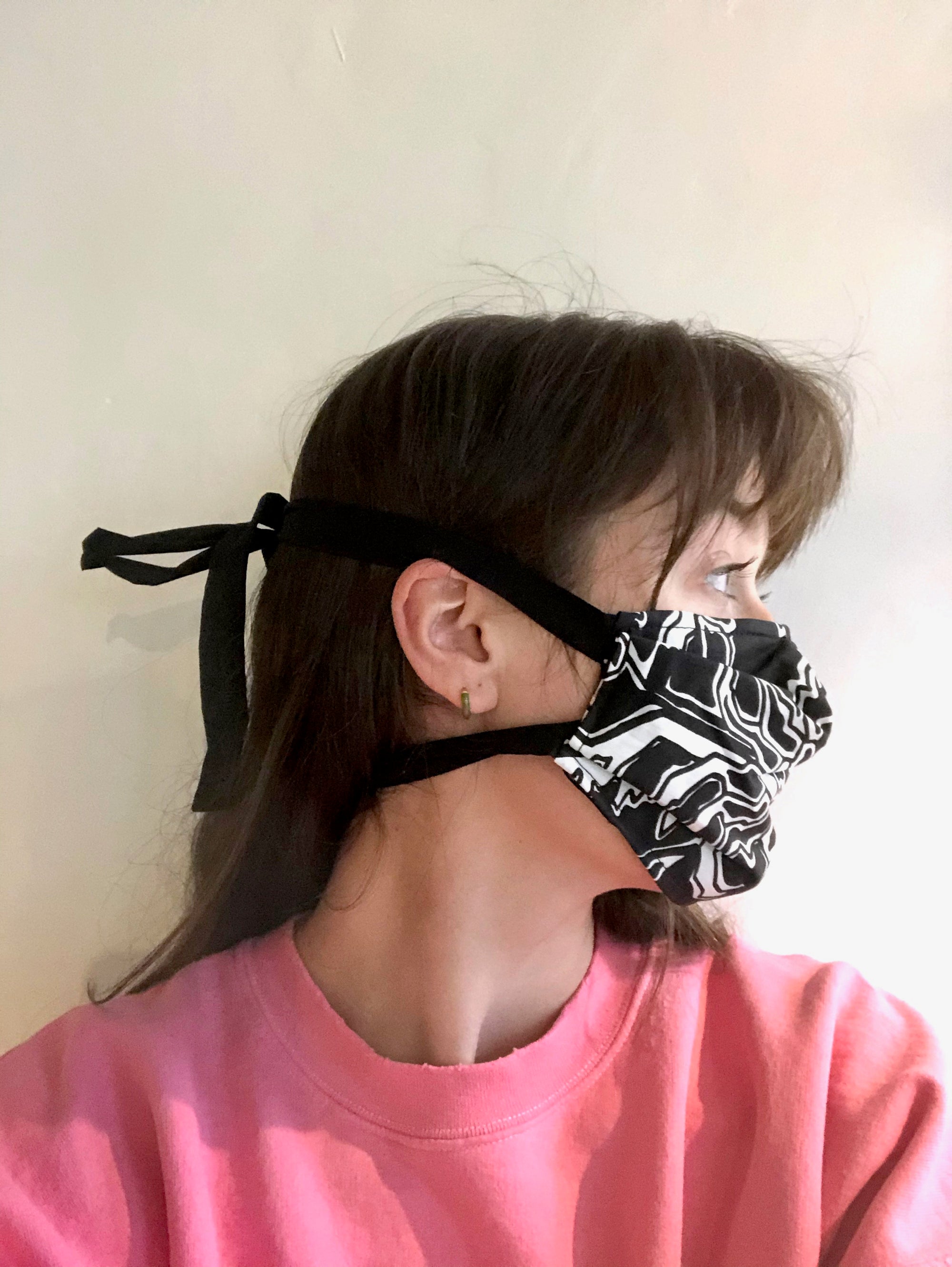 Rachel Comey Alice Tie Mask / Black-Multi, Olive-Multi