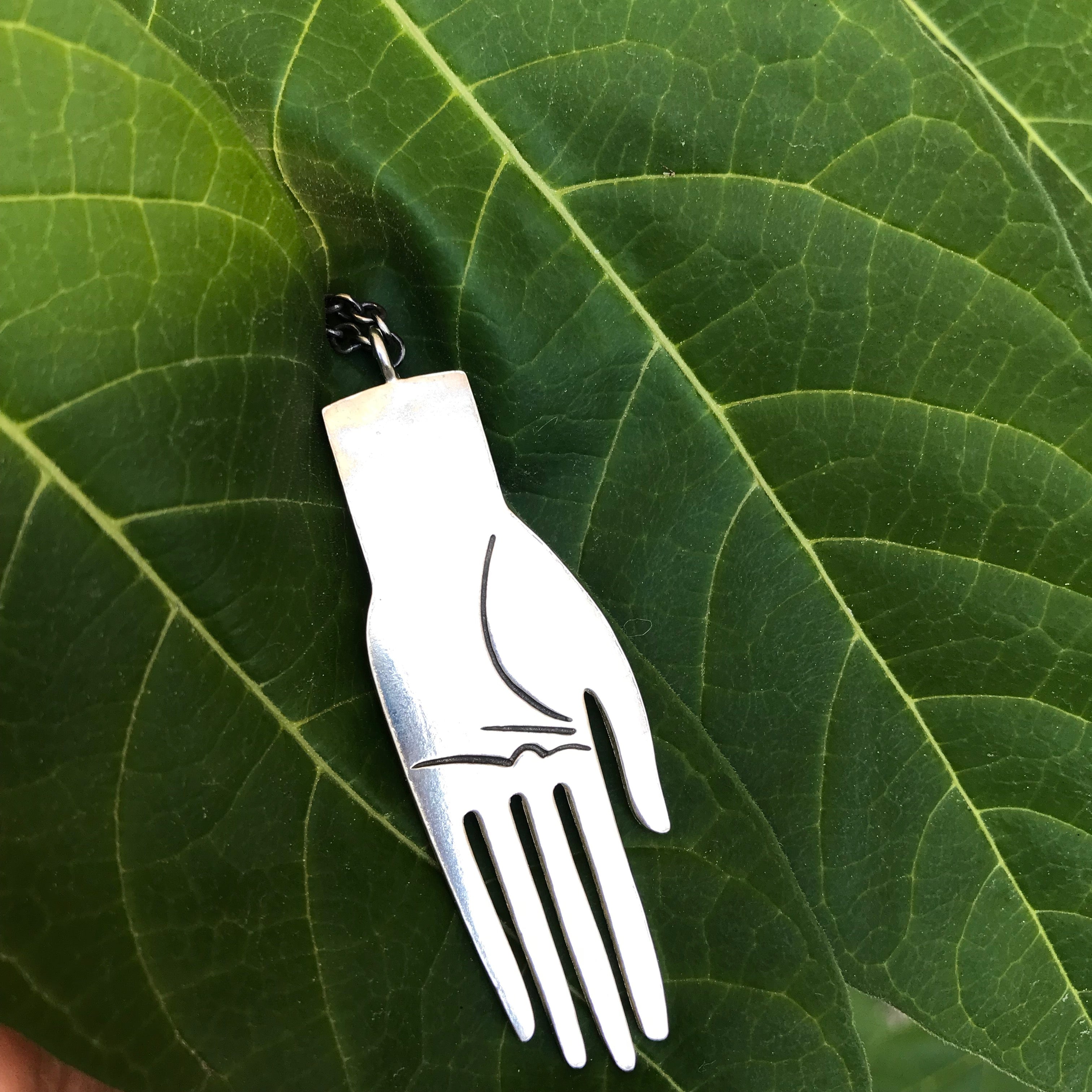 Banquet Atelier & Workshop Palmistry Hand Necklace / Sterling Silver