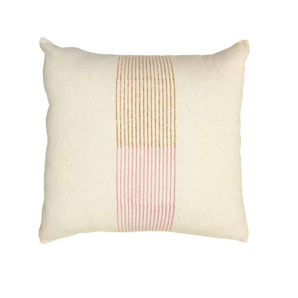 Block Shop Banded Stripe Pillow / Natural