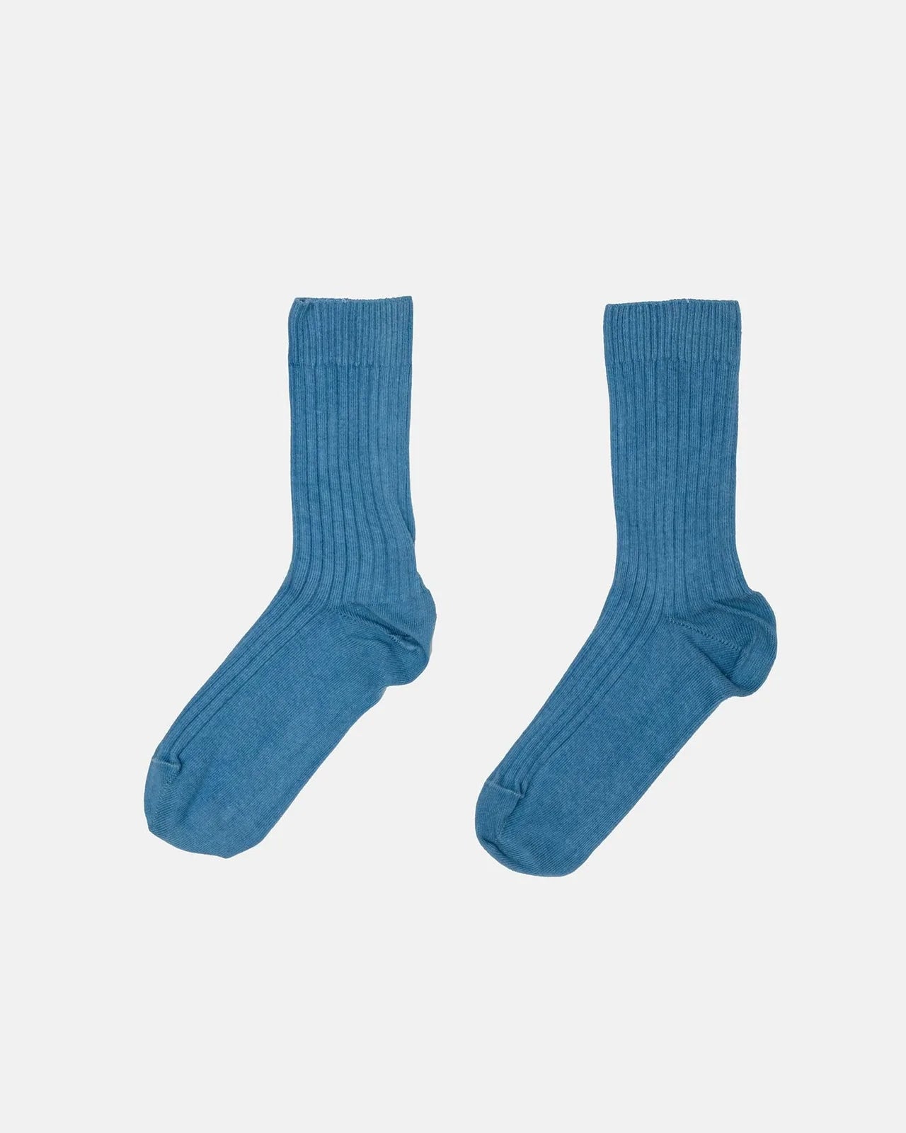 Rib Ankle Socks / Mid Isatis Blue