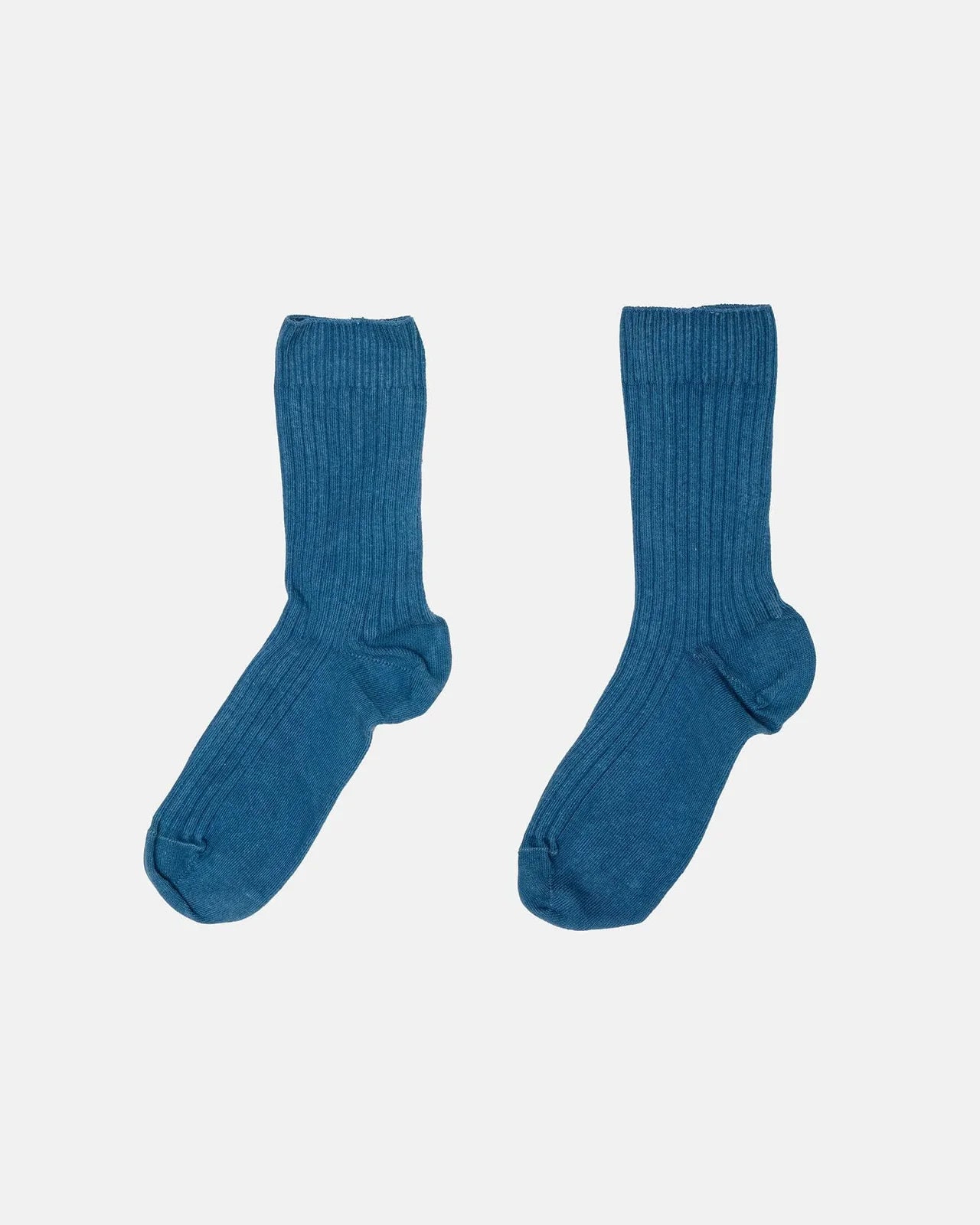 Rib Ankle Socks / Dark Isatis Blue