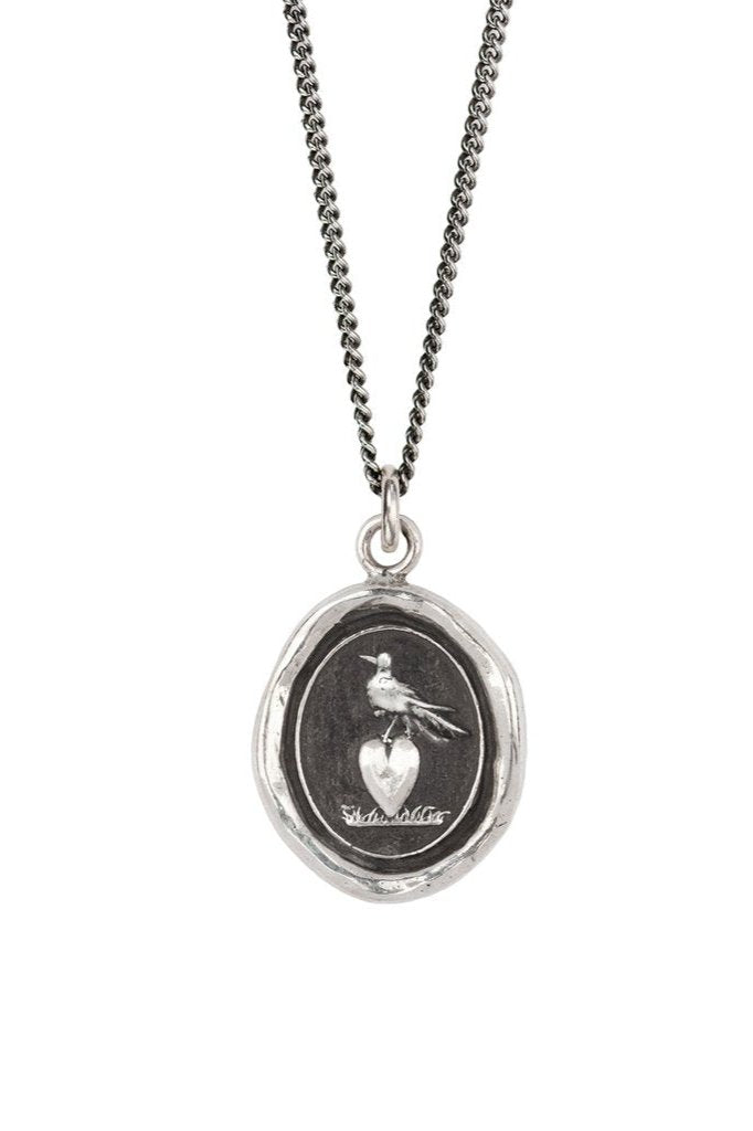 Pyrrha Martlet & Heart Talisman / Silver